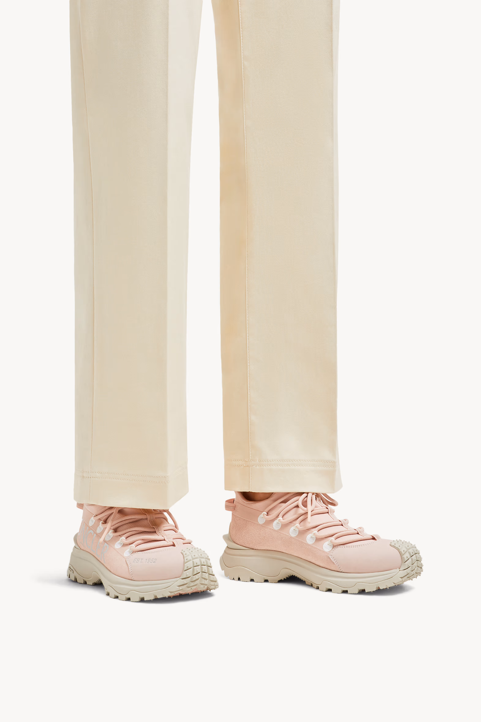 Sneakers Trailgrip Lite 2 en cuir et daim Femmes Rose Clair Moncler 2